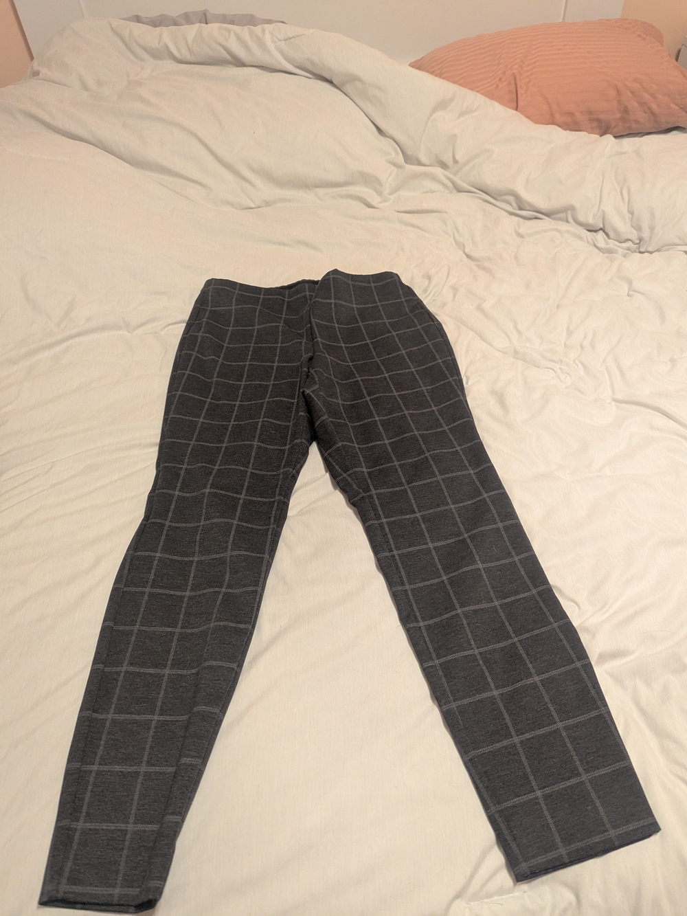 Calvin Klein Dark Gray Windowpane Chinos